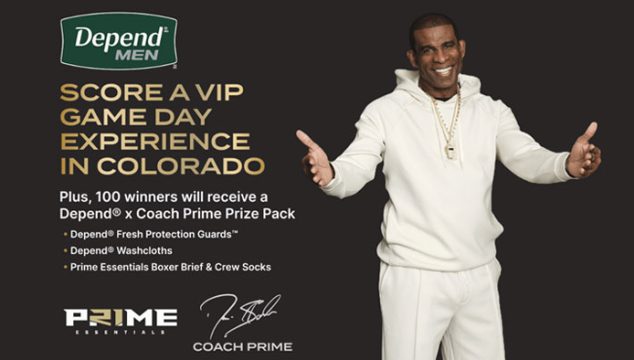 Depend® Men Coach Prime Sweepstakes (101 Prizes)