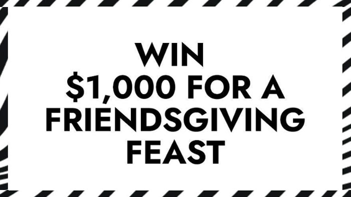 White Claw Wednesday Shore Club Friendsgiving Sweepstakes $1,000 Cash Prizes