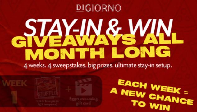 DiGiorno National Pizza Month Week 2 Sweepstakes