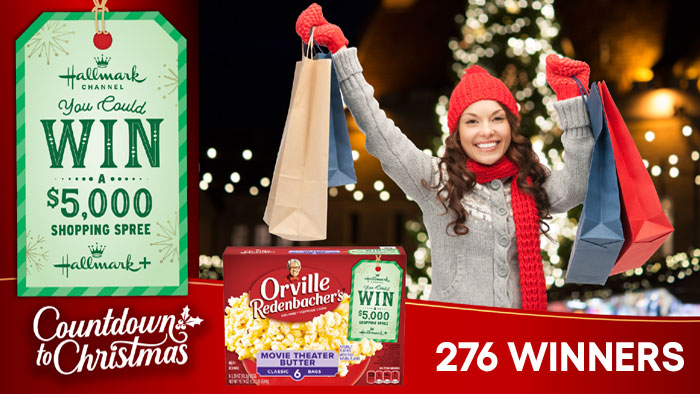 Hallmark & Orville Redenbacher Snack Watch and Win Sweepstakes (276 Prizes)